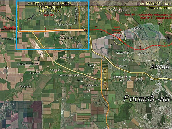 Новая дорога м4 в обход аксая план